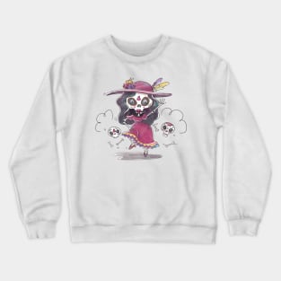 Dancing Day of the Dead La Calavera Catrina Crewneck Sweatshirt